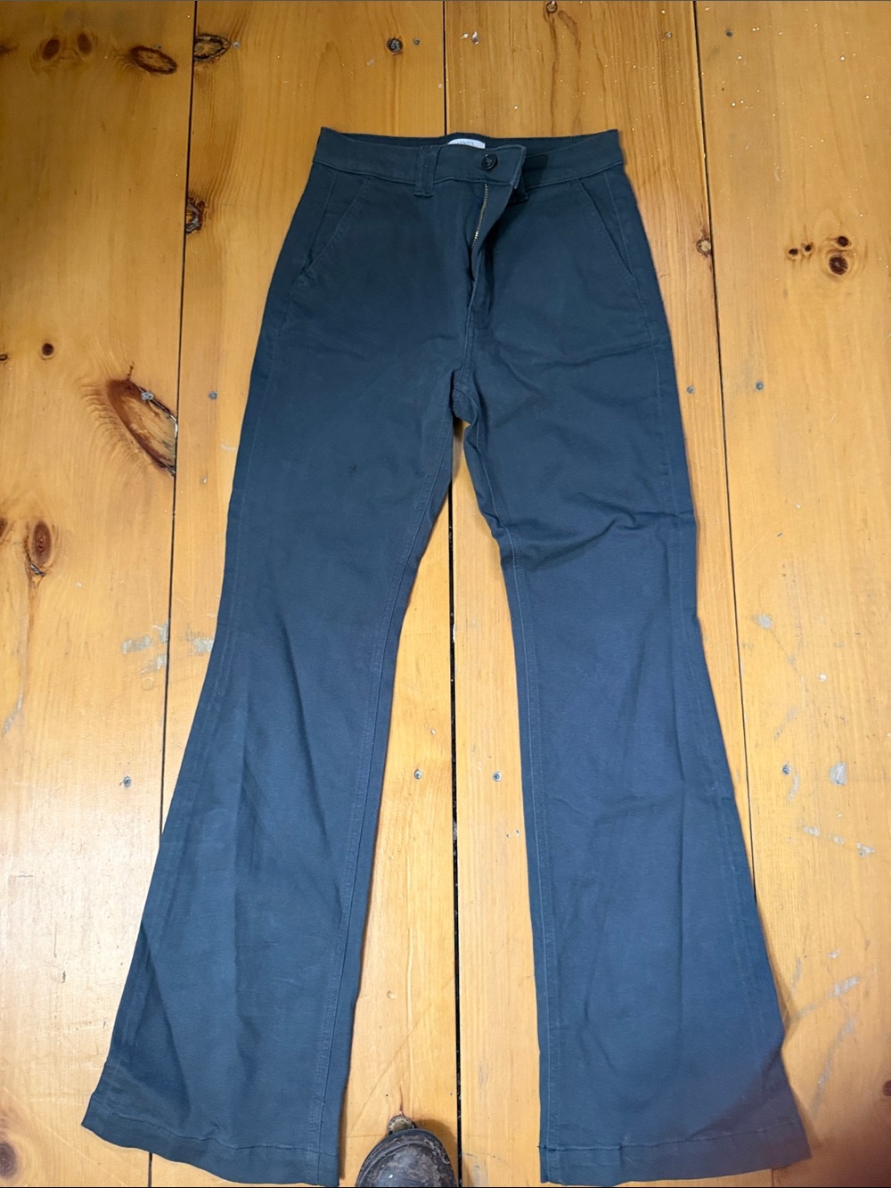 Market & Spruce Women's Dark Navy Flared Trousers